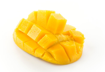 fresh mango on white background
