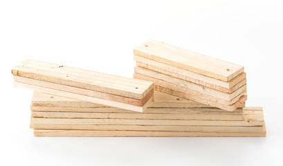 light brown wood on white background