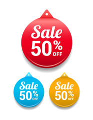 Sale 50% Off Round Tag