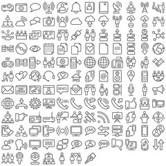 Kommunikation - und Media Icon Set