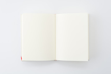 empty book on white background