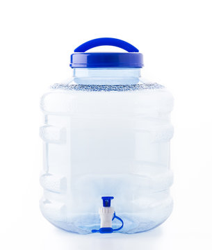 water cooler bottle on white background