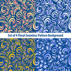 set Floral Backgrounds Gorgeous seamless floral background