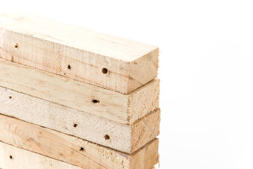 light brown wood on white background