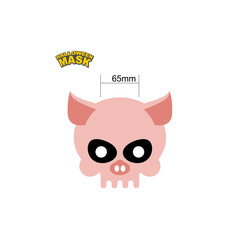Halloween Mask skull of a pig. Dear head of skeleton of an anima