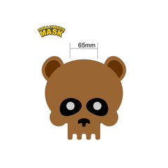 Bear skull mask. Masquerade for Halloween. Vector illustration o