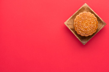 Traditional Mooncake. Mid-Autumn Festival moon cake