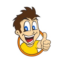 cartoon guy thumbs up