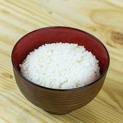 Traditional japanese food on wooden table