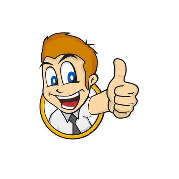 recommend clip art: cartoon guy thumbs up