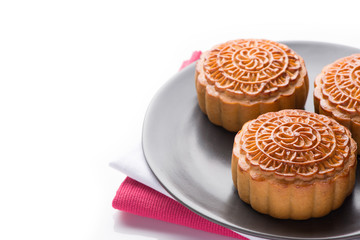 Traditional Mooncake. Mid-Autumn Festival moon cake