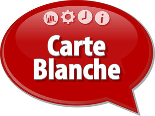 Carte Blanche  blank business diagram illustration
