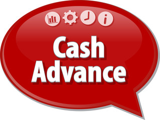 Cash Advance  blank business diagram illustration