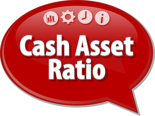 Cash Asset Ratio blank business diagram illustration