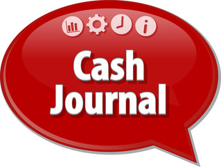 Cash Journal  blank business diagram illustration