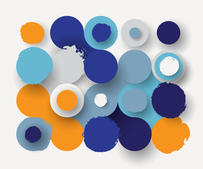 Circles flat background
