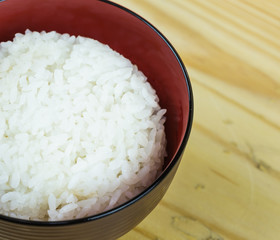 Traditional japanese food on wooden table