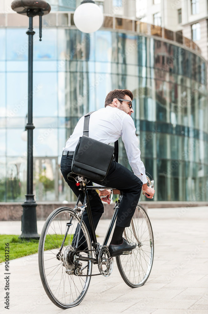 Canvas Prints getting around town by bike.