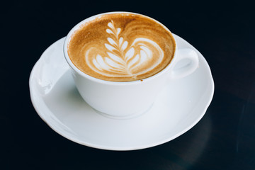 cup of coffee - soft focus with vintage film filter