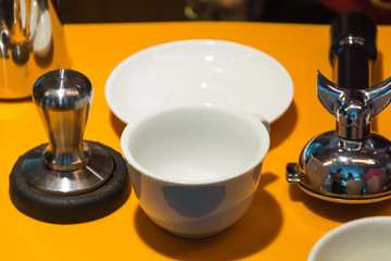 empty cup ready to make coffee