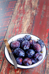 bowl of plums