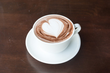chocolate latte - soft focus with vintage film filter