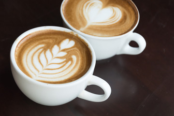 cup of coffee - soft focus with vintage film filter