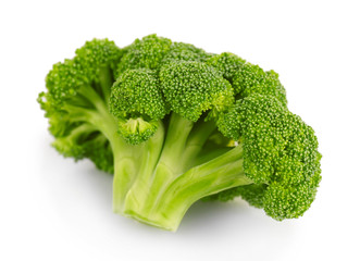 Fresh broccoli isolated on white