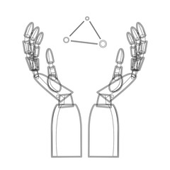 Vector illustration of mechanical arms