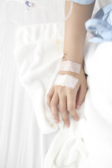 Hand of The Patient in the Hospital