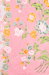 Colorful batik cloth fabric pattern.