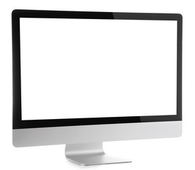 Modern monitor isolated on white