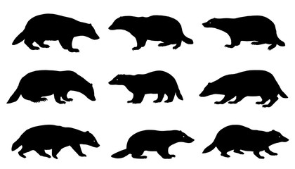 badger silhouettes
