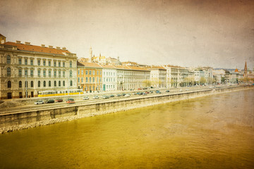 Fototapeta premium view of historic architectural in Budapest, Hungary, Europe