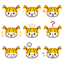 女の子　顔　アイコン