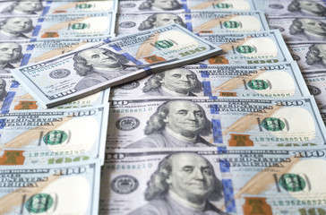 One hundred dollar bills