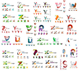 Mega set of letter logos