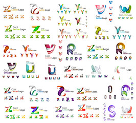 Mega set of letter logos