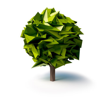 abstract tree low poly