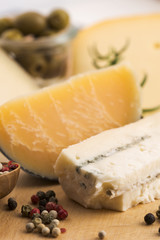 Various types of cheese