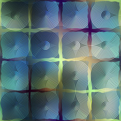 Abstract geometric pattern on blurred background.