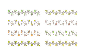 geometric colorful seamless brushes set