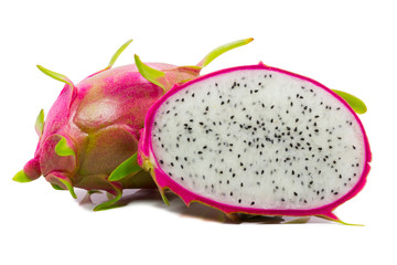  Dragon Fruit on white background.