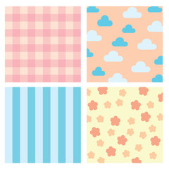 Baby background of simply and cute seamless pattern in pastel mood