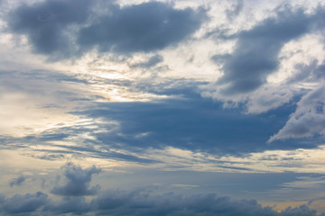 Naklejka na ściany i meble sky with clouds and sunset