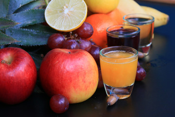 Mix fruit and juice