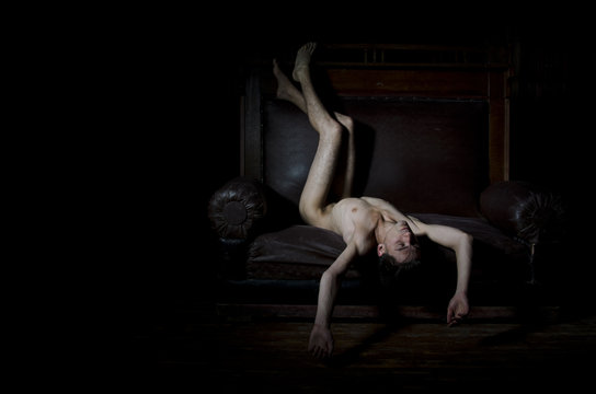 a dead man on the couch 