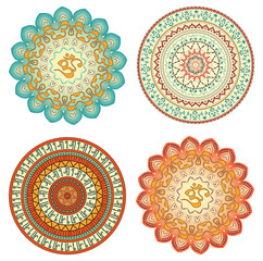 Mandala. Set of round ornaments.