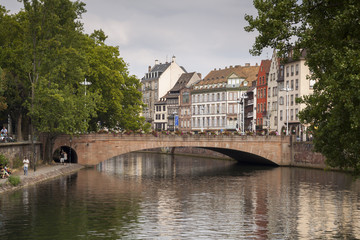 A Bridge in Strasbourg in the Historical District