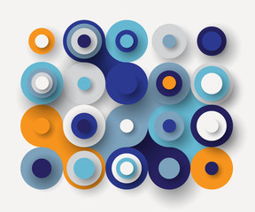 Circles flat background